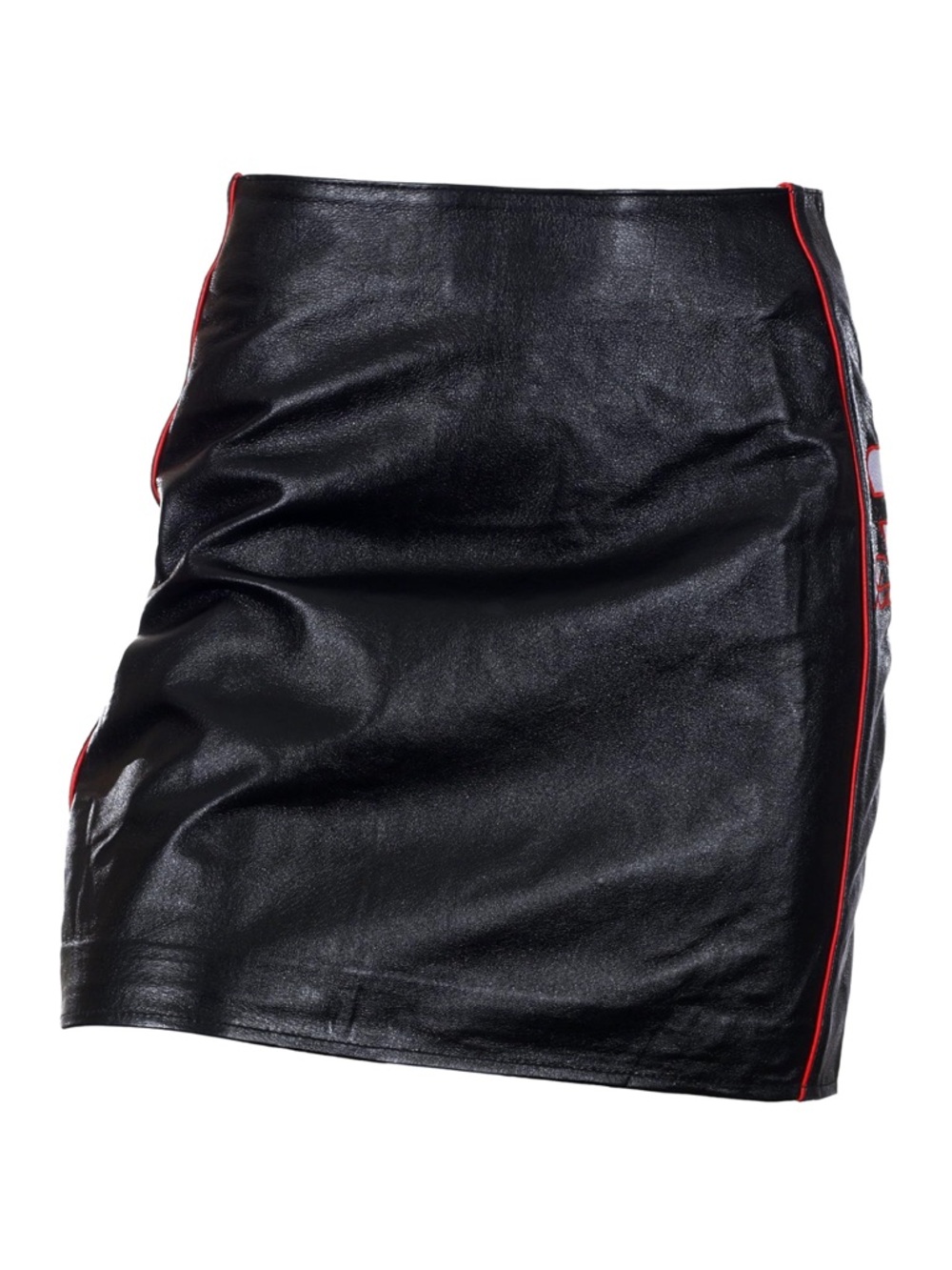 ✨🏁 Vintage #3 Dale Earnhardt 100% Genuine Leather Black Mini Skirt NASCAR - Picture 4 of 14